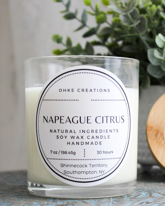 Napeague Citrus Soy Wax Candle 7oz Wood Wick