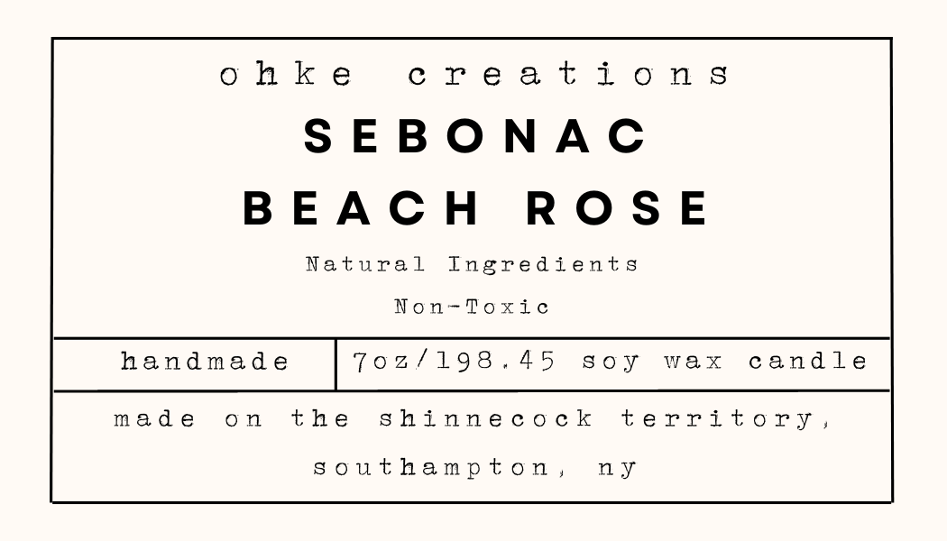 Sebonac Beach Rose Soy Wax Candle 7oz Wood Wick